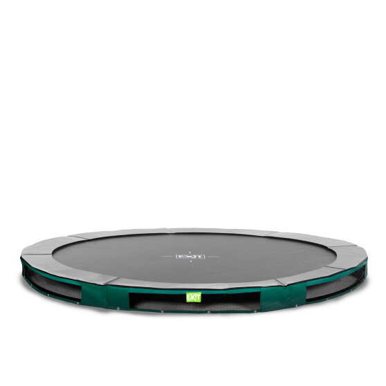 EXIT Elegant Premium nedgrävd sport-studsmatta ø427cm - grön