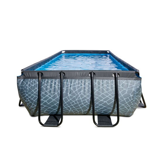 EXIT Stone pool 540x250x100cm med sandfilterpump - gr&aring;