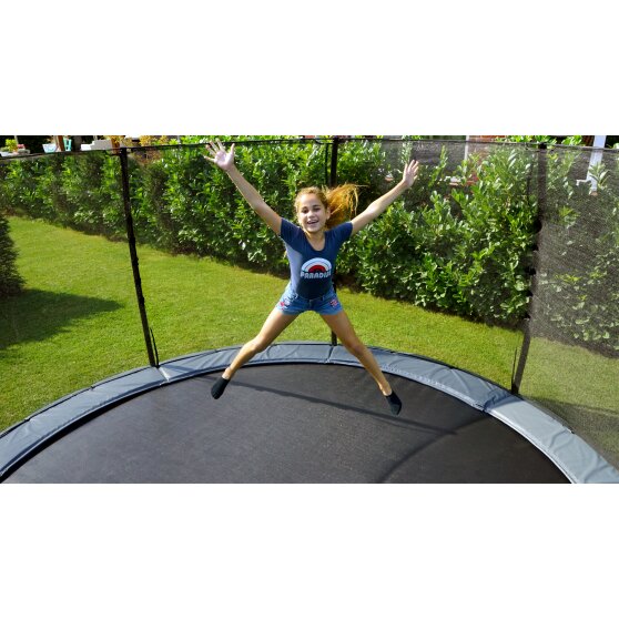 EXIT Elegant ground trampoline ø305cm with Economy safety net - blue