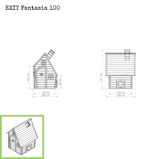 EXIT Fantasia 100 wooden playhouse - natural
