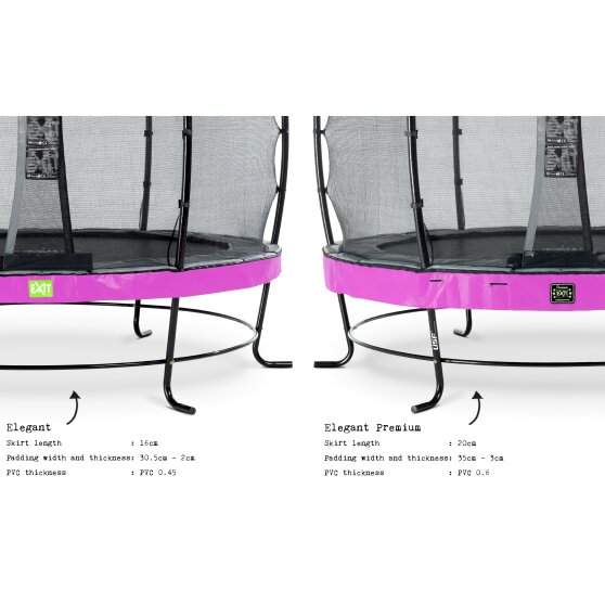 EXIT Elegant Premium trampoline ø427cm with Deluxe safetynet - purple