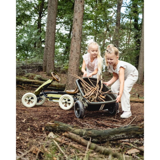 EXIT Foxy gokart med släp för barn grön | från 2 år