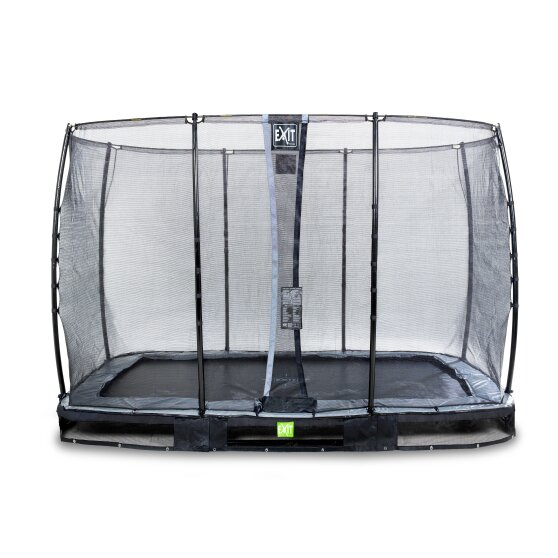 EXIT Elegant ground trampoline 214x366cm with Economy safety net - black