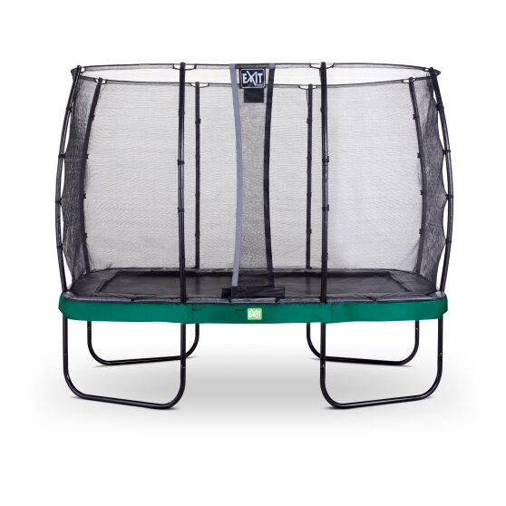 EXIT Elegant trampoline 214x366cm with Economy safetynet - green