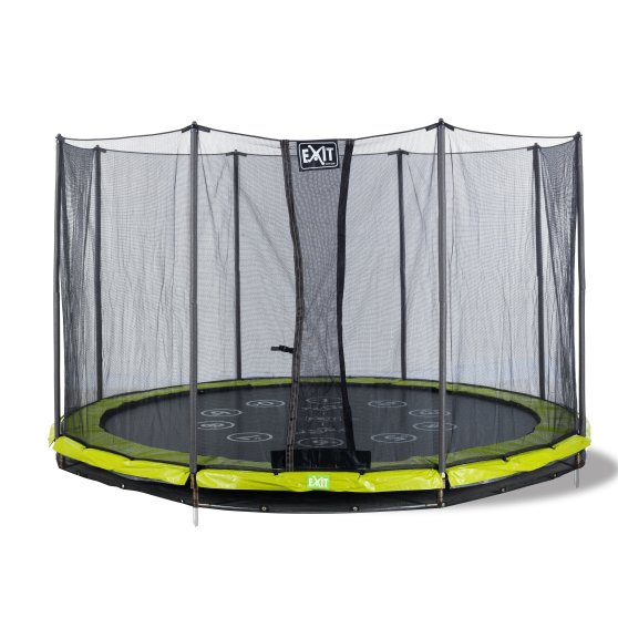 12.71.14.01-exit-twist-ground-trampoline-o427cm-with-safety-net-green-grey