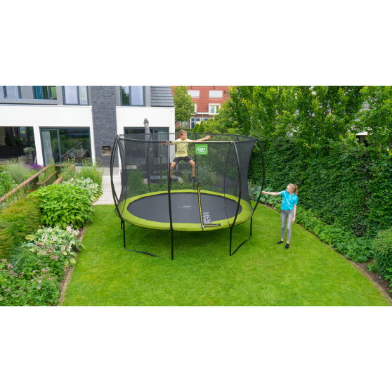 EXIT Silhouette studsmatta ø427cm - grön + gratis tillbehörspaket