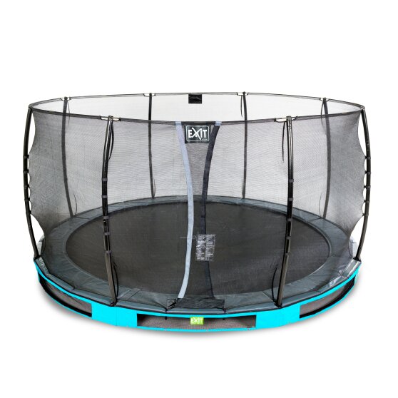 EXIT Elegant ground trampoline ø366cm with Economy safety net - blue
