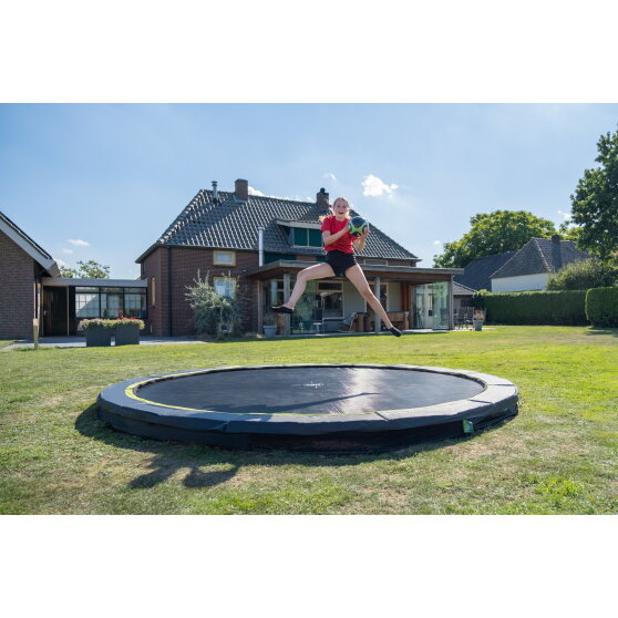 EXIT Silhouette nedgrävd sport-studsmatta ø305cm - rosa