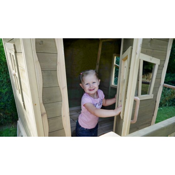 EXIT Crooky 700 wooden playhouse - grey-beige