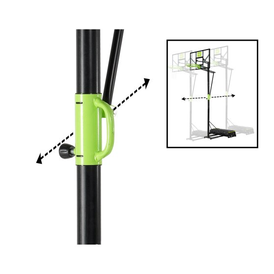 EXIT Polestar portable basketballboard with dunk hoop - green/black