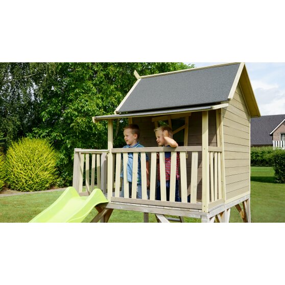 EXIT Crooky 550 wooden playhouse - grey-beige
