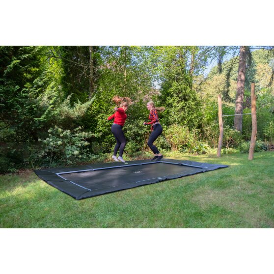 EXIT Dynamic sport-marktrampolin 244x427cm - svart