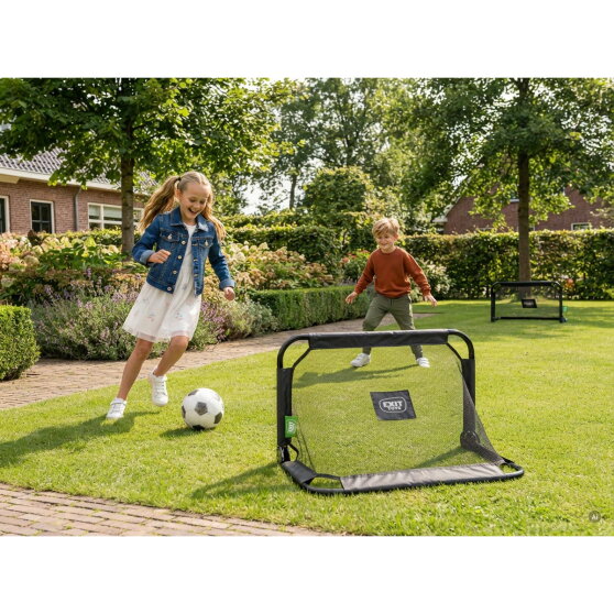 EXIT Pico fotbollsm&aring;l av st&aring;l 90x60cm (set om 2) - svart