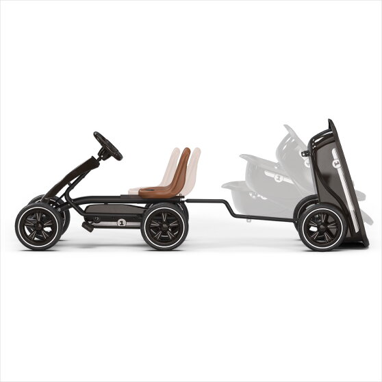 EXIT Foxy gokart med släp för barn svart | från 2 år