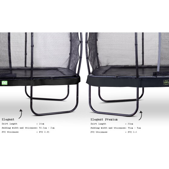 EXIT Elegant Premium studsmatta komplett set 244x427cm - svart