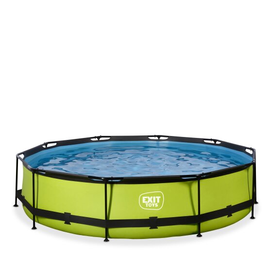 EXIT Lime pool ø360x76cm med filterpump - grön