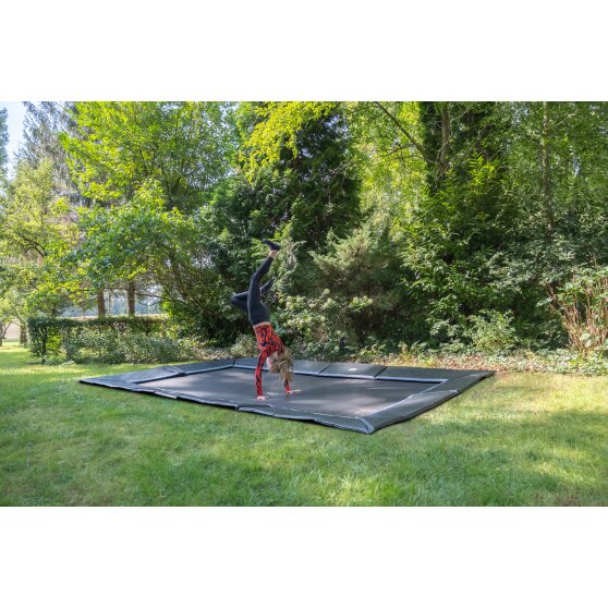 EXIT Dynamic sport-marktrampolin 244x427cm - svart