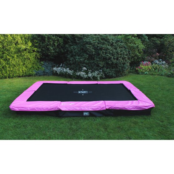 EXIT Silhouette ground trampoline 244x366cm - pink