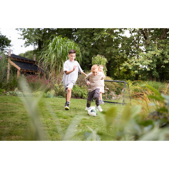 EXIT Scala fotbollsmål av aluminium 120x80cm - svart