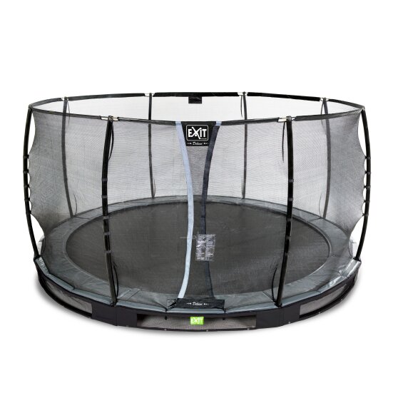 EXIT Elegant Premium ground trampoline ø366cm with Deluxe safety net - black