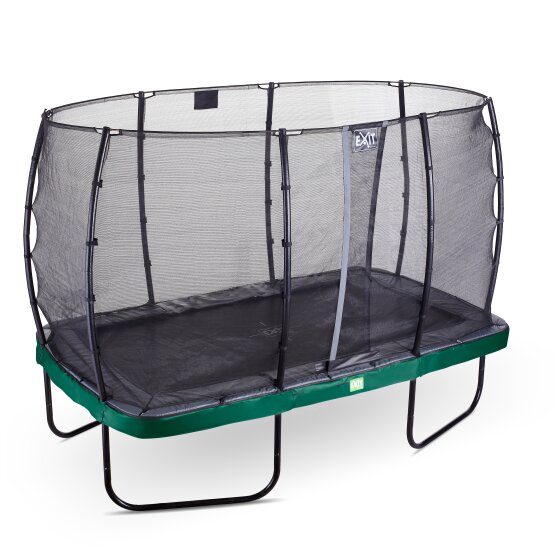EXIT Elegant trampoline 244x427cm with Economy safetynet - green