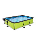 EXIT Lime pool 300x200x65cm med filterpump och tak - gr&ouml;n