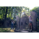 EXIT Silhouette nedgrävd studsmatta ø305cm med skyddsnät - grön