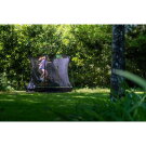 EXIT Silhouette nedgrävd studsmatta ø244cm med skyddsnät - rosa