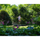 EXIT Silhouette nedgrävd sport-studsmatta ø305cm - svart