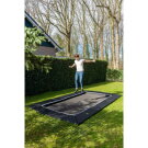 EXIT Dynamic marktrampolin 244x427cm med Freezone säkerhetsplattor - svart