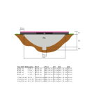 EXIT Silhouette ground trampoline 214x305cm - pink