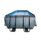 EXIT Stone pool 540x250x122cm med sandfilterpump - grå
