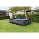 EXIT Black Wood pool 300x200x65cm med filterpump - svart