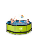 EXIT Lime pool &oslash;244x76cm med filterpump - gr&ouml;n