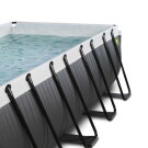 EXIT Black Leather pool 400x200x122cm med filterpump - svart
