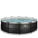 EXIT Black Leather pool ø488x122cm med sandfilterpump - svart