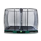 EXIT Elegant Premium ground trampoline 214x366cm with Deluxe safety net - green