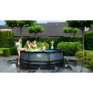 EXIT Black Wood pool ø300x76cm med filterpump - svart