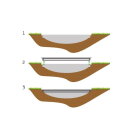EXIT InTerra ground level trampoline 244x427cm with safety net - grey