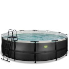 EXIT Black Leather pool ø488x122cm med sandfilterpump - svart
