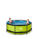 EXIT Lime pool ø244x76cm med filterpump - grön
