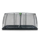 EXIT Dynamic marktrampolin 275x458cm med skyddsnät - svart