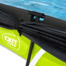 EXIT Lime pool 220x150x65cm med filterpump och solsegel - gr&ouml;n