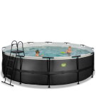 EXIT Black Leather pool ø488x122cm med sandfilterpump - svart
