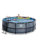 EXIT Stone pool &oslash;427x122cm med sandfilterpump - gr&aring;