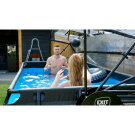 EXIT Wood pool 400x200x100cm med sandfilterpump och tak - brun