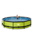 EXIT Lime pool ø360x76cm med filterpump - grön