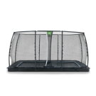 EXIT Dynamic marktrampolin 244x427cm med skyddsnät - svart