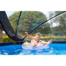 EXIT Black Leather pool &oslash;360x122cm med sandfilterpump och tak och tillbeh&ouml;rsset - svart