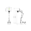 EXIT Galaxy portabel basketkorg på hjul med dunkring - grön/svart